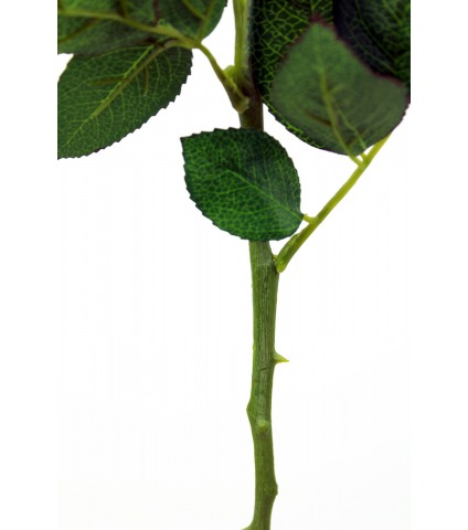 Rose artificielle jaune bouton