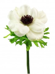 Fleur anémone artificielle blanche 35 cm - Anémones artificielles -  Artiplantes