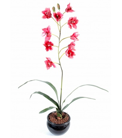 Cymbidium artificiel rouge