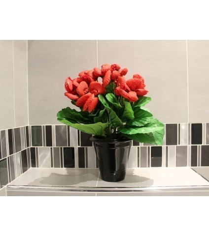 Calcéolaire artificielle rouge