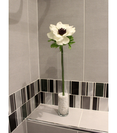 Anémone artificielle blanche
