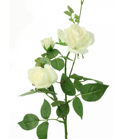 Rose artificielle blanche Margaux