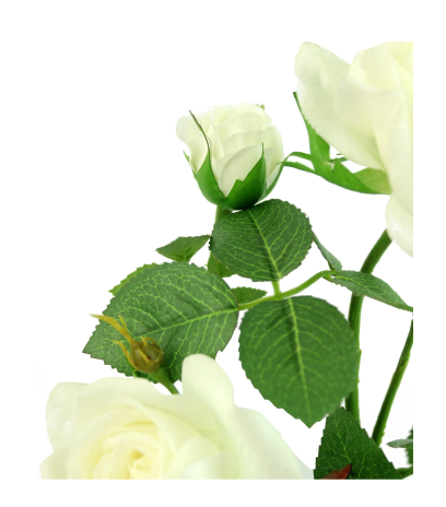 Rose artificielle blanche Margaux