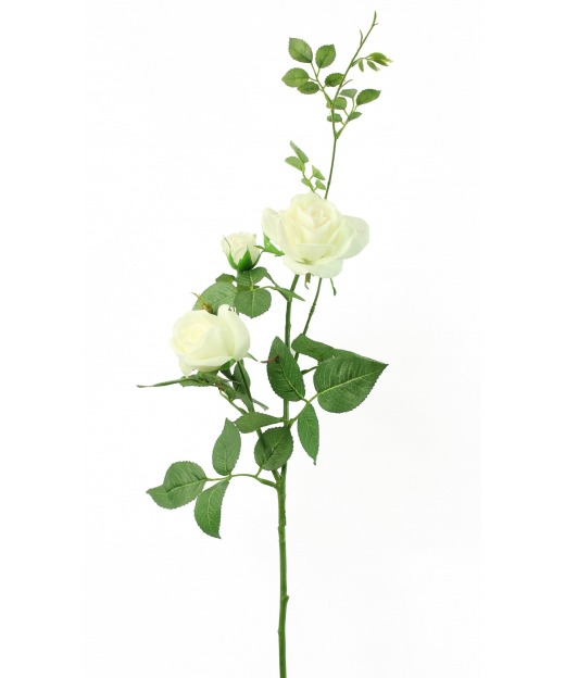 Rose artificielle blanche margaux 