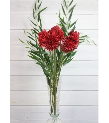 Fleur de gerbera rouge artificielle