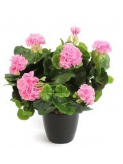Grand géranium artificiel rose