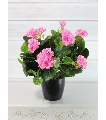 Grand géranium artificiel rose