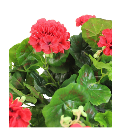 Grand géranium artificiel rouge