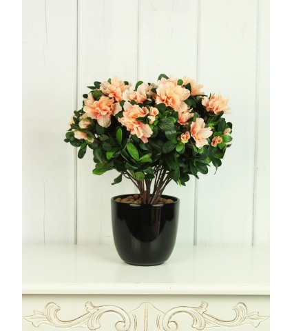 Azalée artificielle saumon