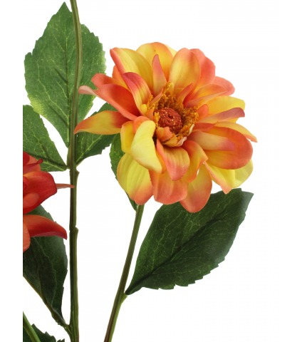 Dahlia artificiel corail