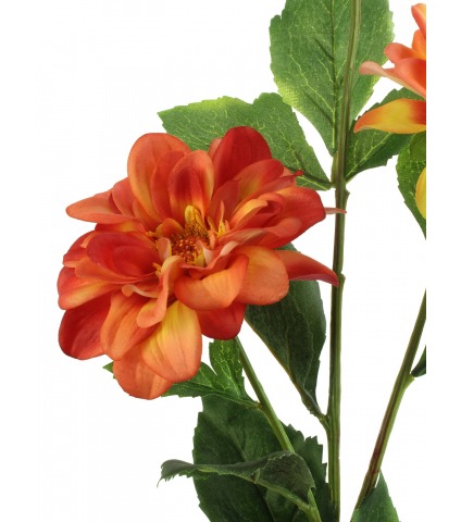 Dahlia artificiel corail
