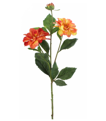 Dahlia artificiel corail