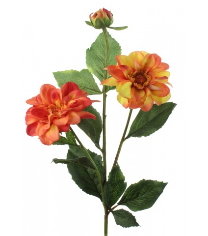 Dahlia artificiel corail
