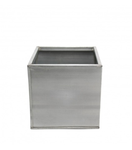 Cache-pot cubique titanium