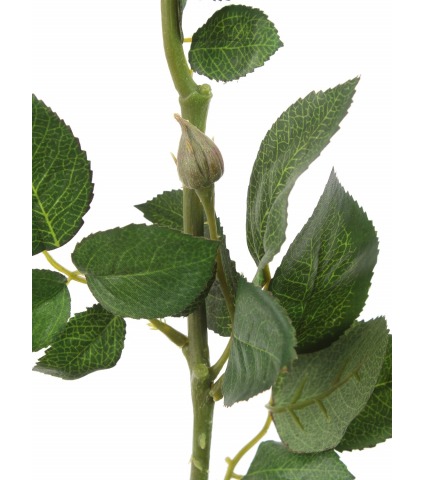 Rose rouge artificielle bouton