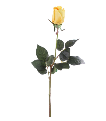 Rose artificielle jaune et orange