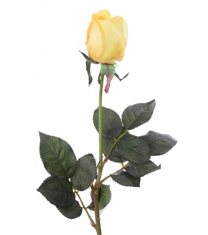 Rose artificielle jaune et orange