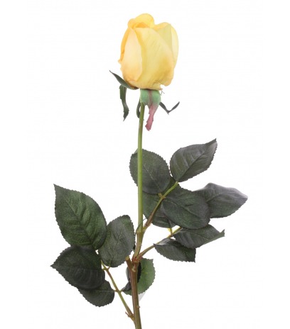 Rose artificielle jaune et orange