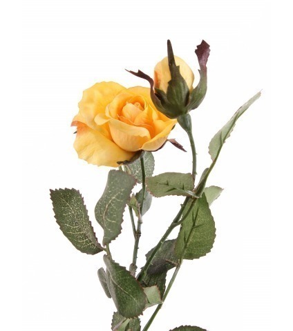 Rameau de roses jaunes artificielles
