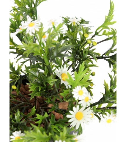 Pied de marguerites artificielles