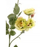Rose ramifiée artificielle jaune