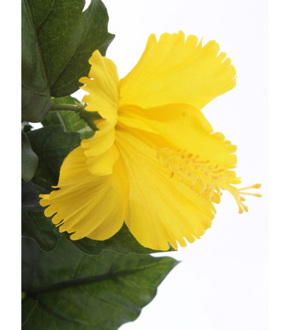 Hibiscus artificiel jaune