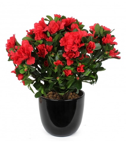 Azalée artificielle rouge