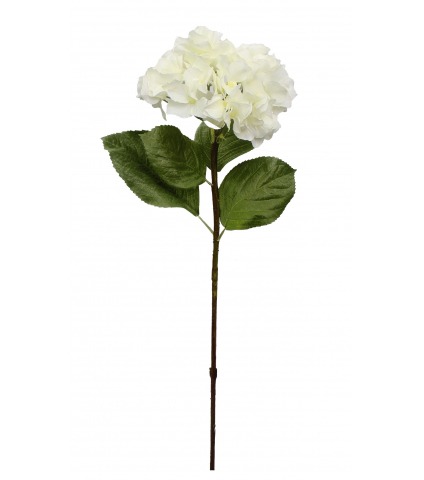 Tige d'hortensia artificielle blanche