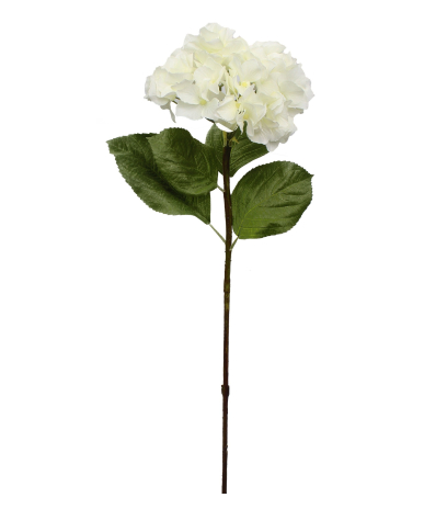 Tige d'hortensia artificielle blanche