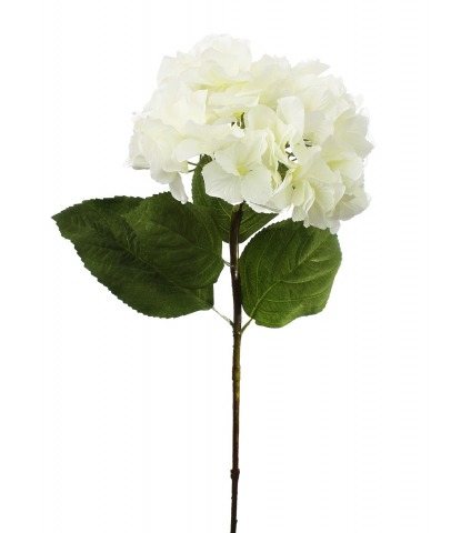 Tige d'hortensia artificielle blanche