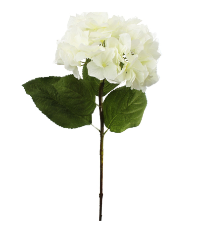 Tige d'hortensia artificielle blanche