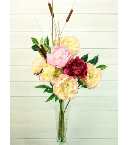 Fleur de pivoine artificielle rose