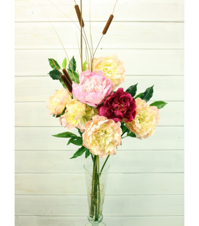 Fleur de pivoine artificielle rose