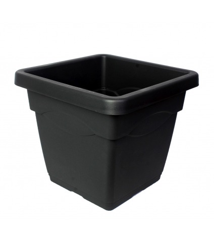 Pot jardinière carré gris anthracite