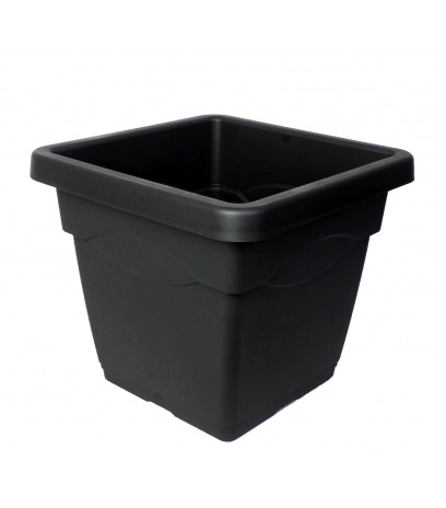 Pot jardinière carré gris anthracite