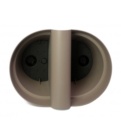 Pot balustrade double gris taupe