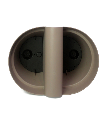 Pot balustrade double gris taupe