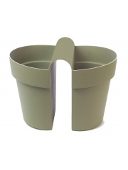 Pot balustrade double PVC vert kaki - Pots suspendus - Artiplantes