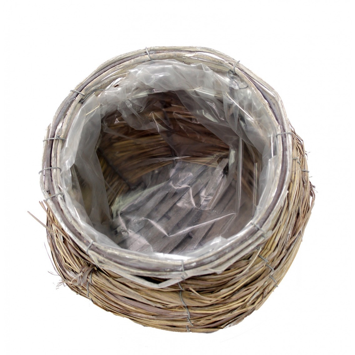 Ancien Panier Rond En Osier Pour Pommes De Terre - Diamètre 20 Cm - Déco