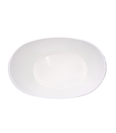 Jardinière blanche demi-lune