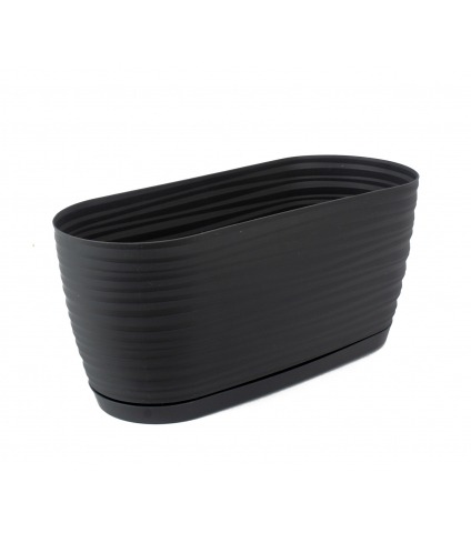 Jardinière anthracite zébrée