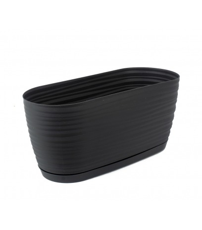 Jardinière anthracite zébrée