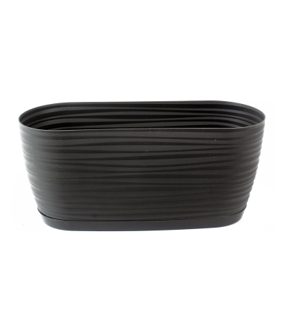 Jardinière anthracite zébrée