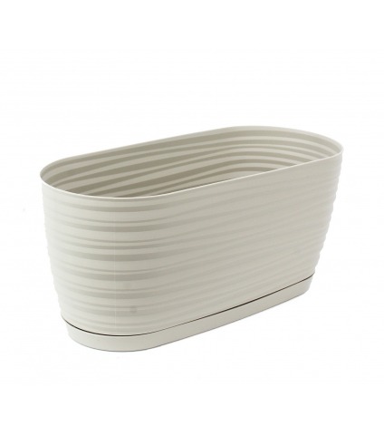 Jardinière zébrée gris clair