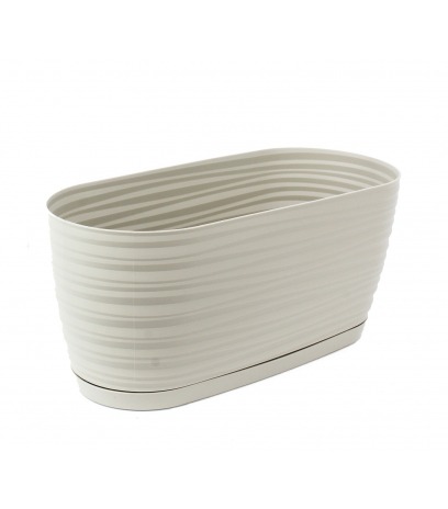 Jardinière zébrée gris clair