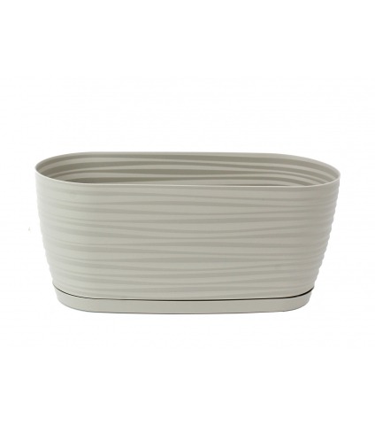 Jardinière zébrée gris clair