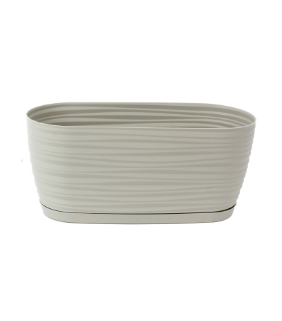 Jardinière zébrée gris clair