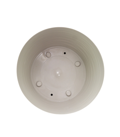 Pot rond zébré gris clair