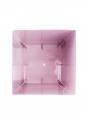 Pot plastique carré lilas curvo
